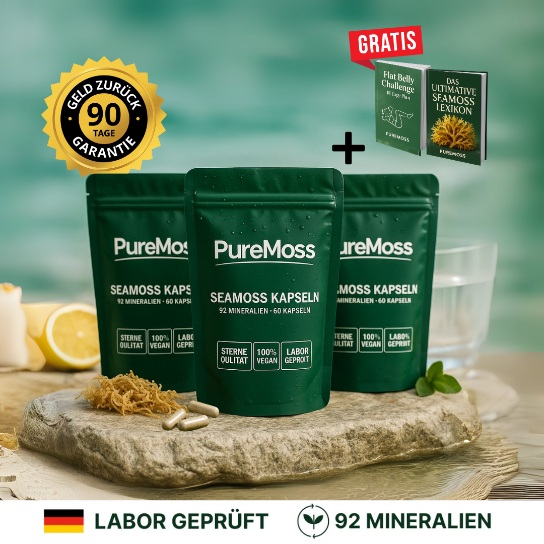 PureMoss Seamoss Kapseln | Nie wieder Blähbauch