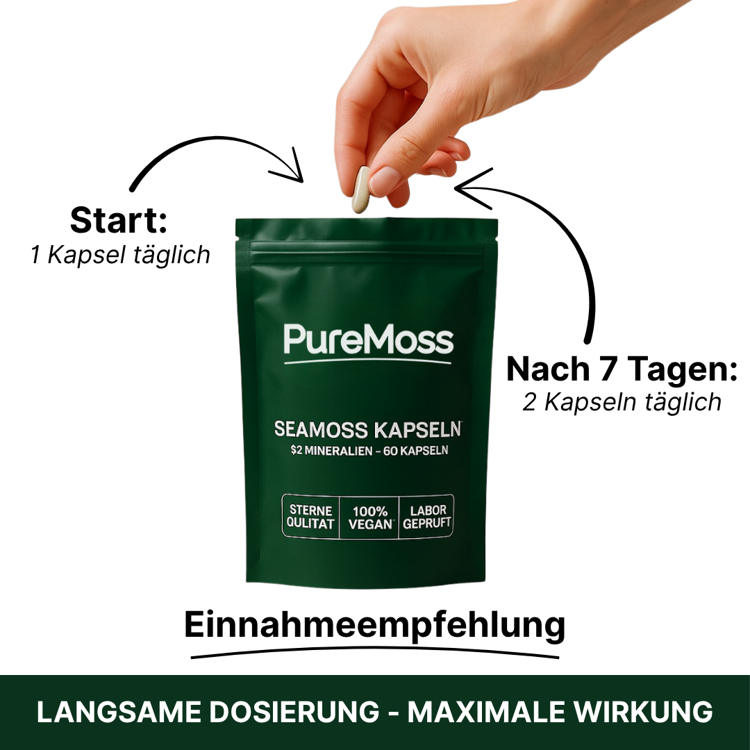 PureMoss Seamoss Kapseln | Nie wieder Blähbauch