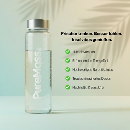 PureMoss Glass Hydration Bottle