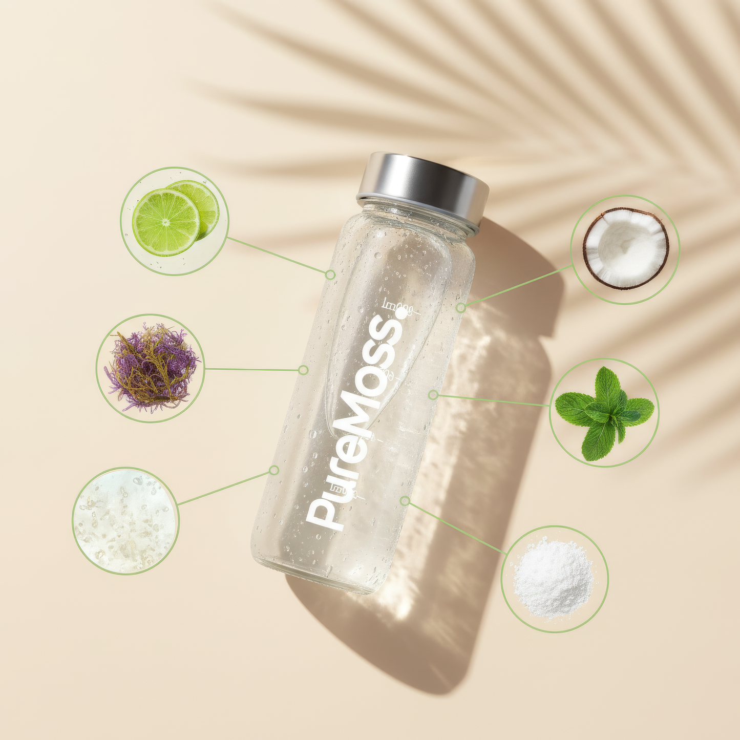 PureMoss Glass Hydration Bottle